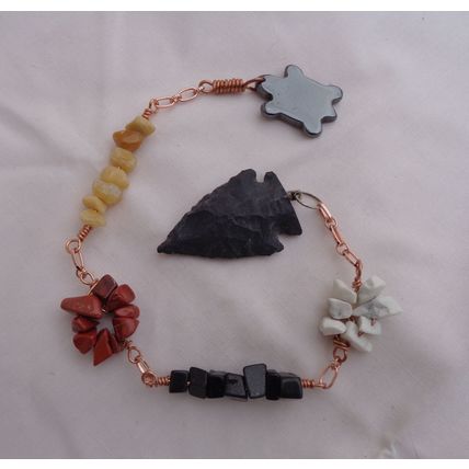 Handmade Gemstone Pendulum Dancing Spirit Arrowhead Energy Cord Chakracord