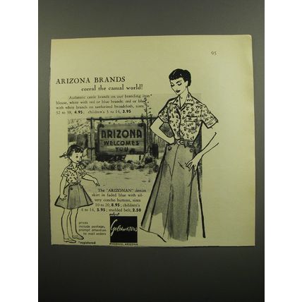 1951 Goldwater's Fashion Ad - Arizona brands corral the casual world