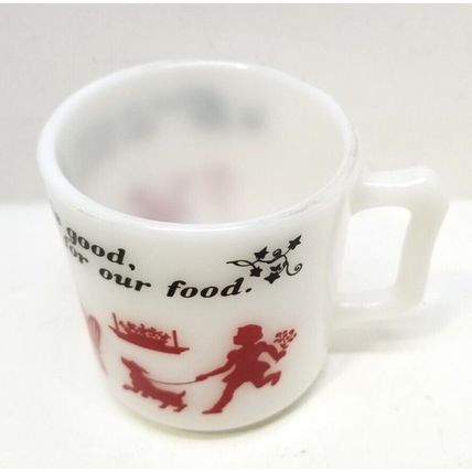 Vintage Hazel Atlas Religious Coffee Mug Cup God Is Great, God is Good (G14)