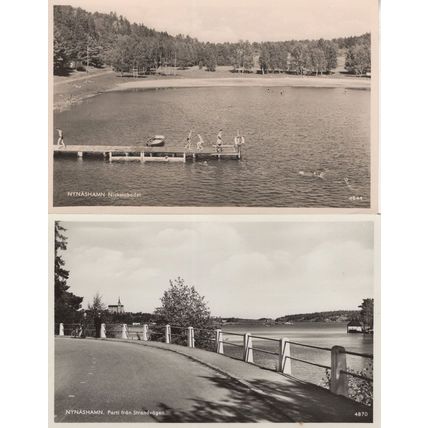 Nynashamn Sweden 2x Real Photo Old Postcard s