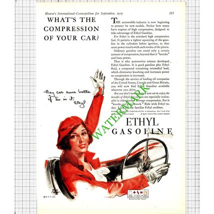 Ethyl Gasoline Corporation New York USA Advert- 1929 Cutting