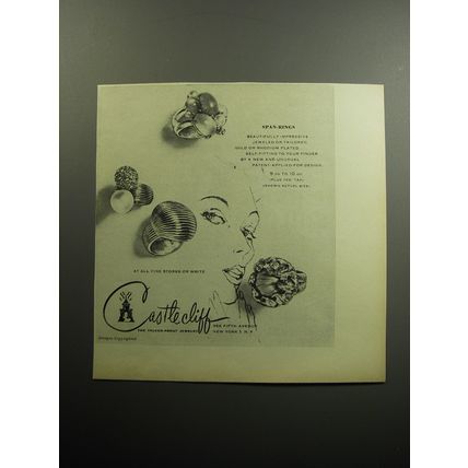 1956 Castlecliff Jewelry Advertisement - Span Rings
