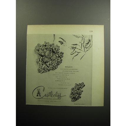 1956 Castlecliff Jewelry Advertisement - Bouquet