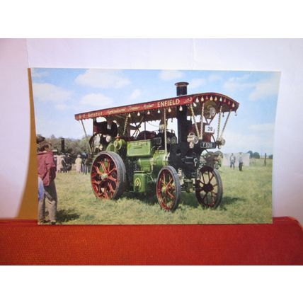 AVELING & PORTER SHOWMAN'S Traction Engine G. E. George of Enfield postcard #