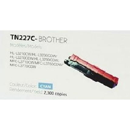 Compatible with Brother TN-227 Cyan Compatible Premium Tone Toner Cartridge - 2.