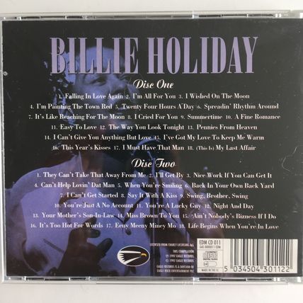 BILLIE HOLIDAY - EAGLE MASTERS (AUDIO CD, 1997)