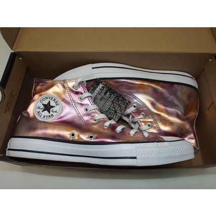 New Mens 13 Converse CTAS Hi Metallic Dusk Pink MSRP $65 157619F Womens 15