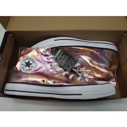 New Mens 13 Converse CTAS Hi Metallic Dusk Pink MSRP $65 157619F Womens 15