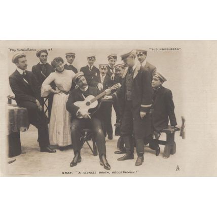 Old Heidelberg Germany A Clothes Brush Song Old Postcard