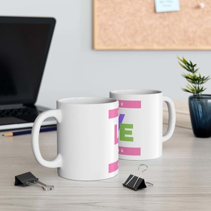 Pastel Because Love Matters 11oz Coffee Mug Front Center Print Only