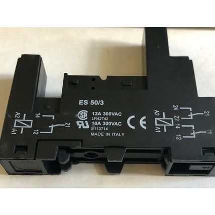 NEW LOT 10 PARAJUST ES-50/3 RELAY SOCKET 1NC/1NO 10/12AMP 300VAC,Ag