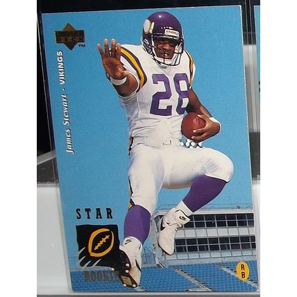 1995 Upper Deck JAMES STEWART (Vikings) Star Rookie Card #7