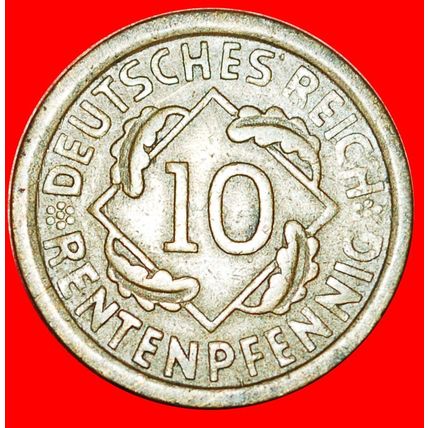 PYRAMID OF WHEAT (1923-1925):GERMANY★10 RENTENPFENNIG 1924E★LOW START★NO RESERVE