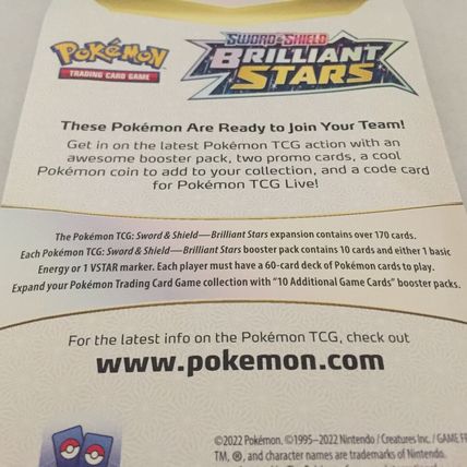 New Pokemon Holo Zoroark Brilliant Stars Blister Pack + Coin