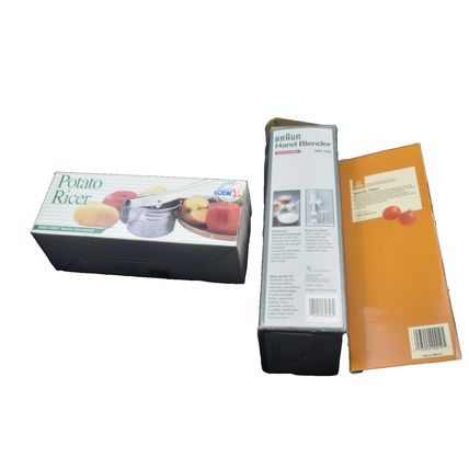 Braun Hand Blender Chopper MR360 Spain) With Potato ricer, spaetzle maker Boxed
