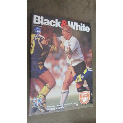 1993 Rugby Football League Programme - Widnes v Leeds V2