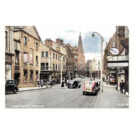 ptc5750 - Yorks. - Southgate Shops & Cars in the 1940s, Halifax - print 6x4