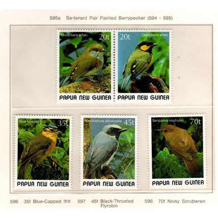 Papua New Guinea ASC 594-98 1989 Small Birds II ,MNH