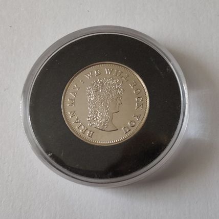 Official Brian May / Queen, coin 'We Will Rock You' pick. 2009.