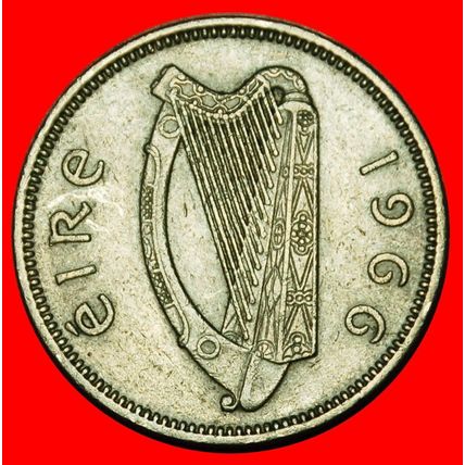 Ⰶ GREAT BRITAIN (1951-1968): IRELAND ★ 1 SHILLING 1966 BULL★LOW START★NO RESERVE