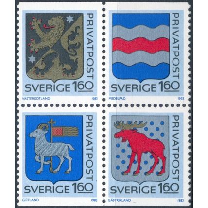 Rebate, Provincial Stamps - Sweden 1983 - MNH - MiNr 1233/6