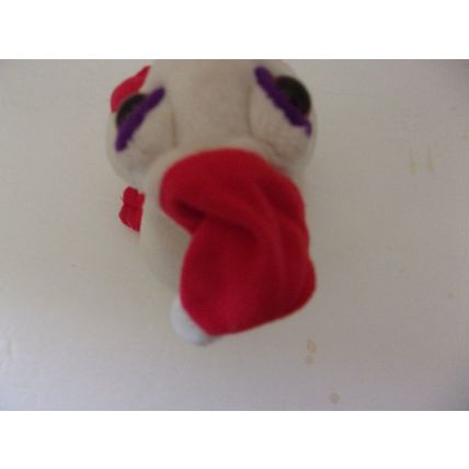 24K Beanie Boppers Special Effects Plush Christmas Frog 1997