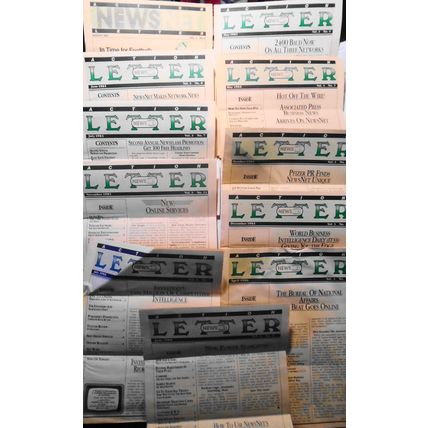 NewsNet Action Letter, 11 issues lot, 1985-1986. Electronic news service.