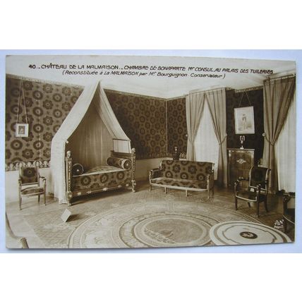 vintage postcard Napoleons Room Château de Malmaison