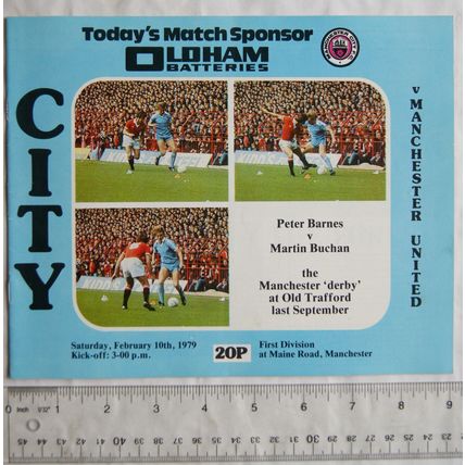 1979 programme Manchester City v. Manchester United, 10/2
