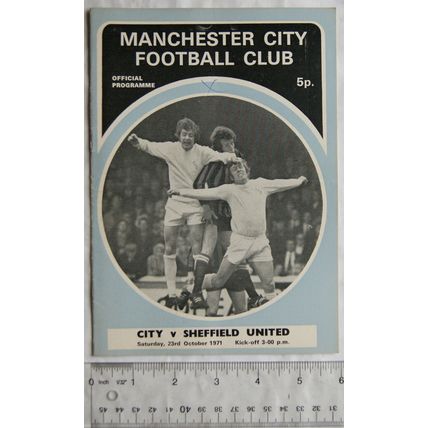 1971 programme Manchester City v. Sheffield United