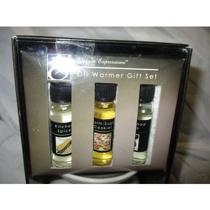 NEW Elegant Expressions Oil Warmer Gift Set BS49105WS