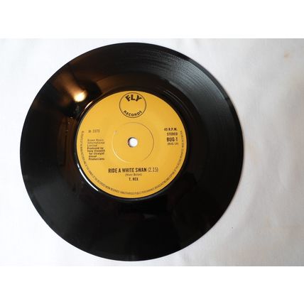 7" 1970. T.REX.RIDE A WHITE SWAN.FLY BUG-1.ISIT LOVE,SUMMERTIME BLUES.NEAR MINT.