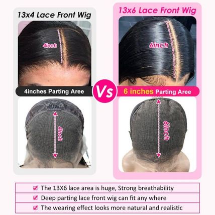 Pizazz 13X6 Body Wave Lace Front Wigs Human Hair Pre Plucked 180 Density HD Tran