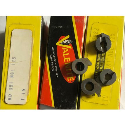 NEW LOT 40 VALENITE RD 081 NGL 125 CARBIDE INSERTS, GRADE: T15,NGL 125 ,SV
