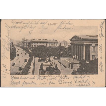Múzeum-Körút - Museum-Ring, Budapest, 1901 - Levelezőlap