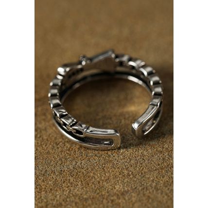 Silvery Bowknot Vintage Alloy Double Tier Ring