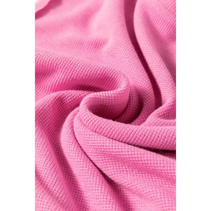 Sachet Pink Exposed Seam Striped Color Block Patchwork Long Sleeve Top