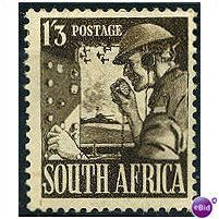 South Africa 1943 1s Olive Brown SG94 Mounted Mint