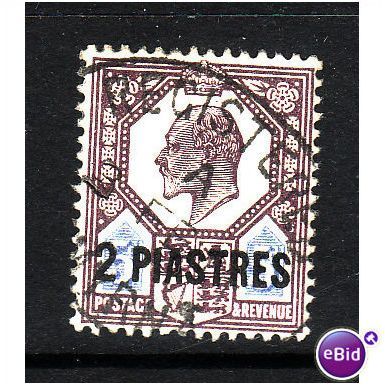 British Levant 1905 sg 14 2pi on 5d Dull purple and Uitramarine Fine used