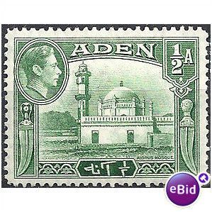 Aden 1939 SG16 1/2a Yellowish-Green Mounted Mint .