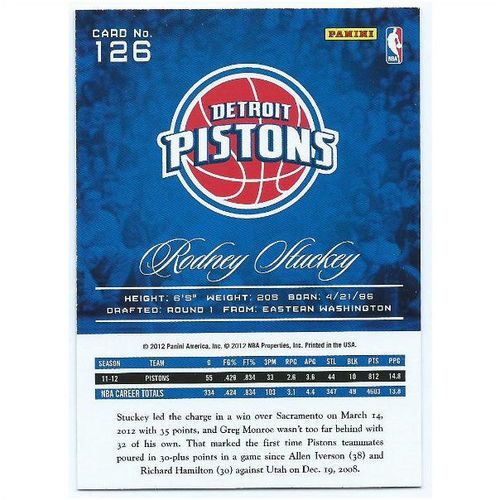 2012-13 Prestige - #126 - Rodney Stuckey