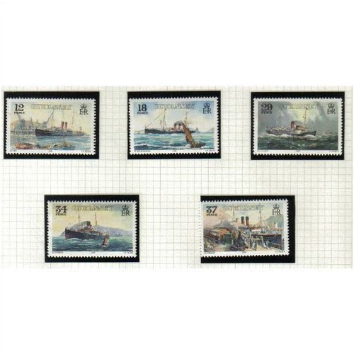 1989 GB GUERNSEY GWR STEAMER SERVICE SET U/M SG 463-467