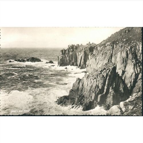 Vintage British Postcard 1958 - Land's End Point, Cornwall