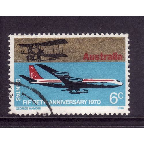AUSTRALIA 1970 SG 477 6c QANTAS FINE USED