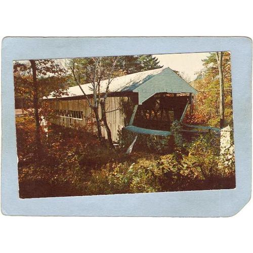 NH Jackson Covered Bridge Postcard World Guide Number coveredbridge_box1~363