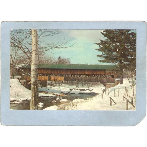 NH Jackson Covered Bridge Postcard Covered Bridge World Guide Number cove~367