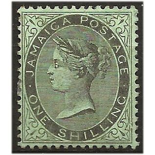 Jamaica 1910 SG54 1/- Black/Green Wmk Crown CA Mounted Mint .. ..