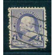 Used 219 1c Benjamin Franklin Fine Plus M01873