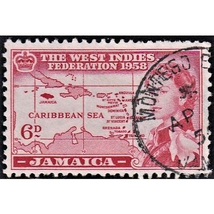 JAMAICA, 1958 6d West Indies Confederation, SG 177 (Scott #177), used