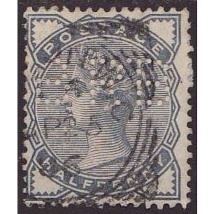 GB 1883 SG 187 Used - Perfin (D-462)